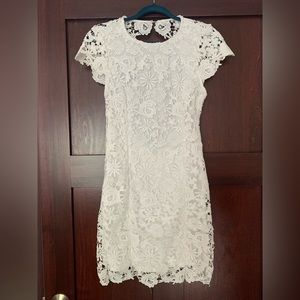 Lulus White Backless Lace Dress
